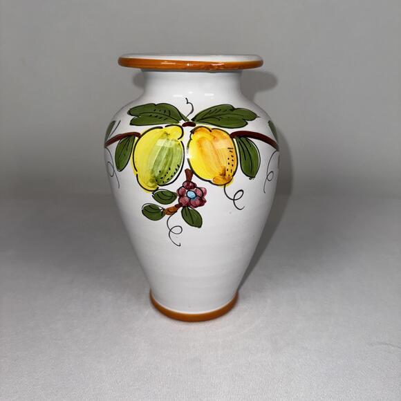 Other - Deruta Italian Handpainted Lemon & Floral Vase